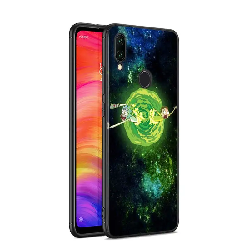 Черный силиконовый чехол Рик и Морти модный для Xiaomi Redmi Note 8 7 6 5 4X4 K20 Pro 7A 6A 6 S2 5A Plus чехол для телефона