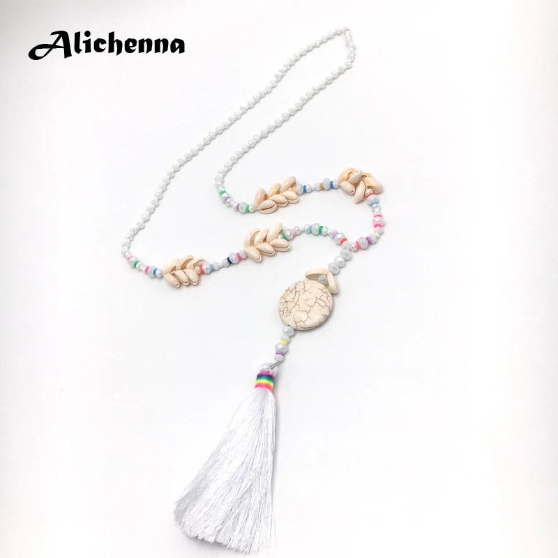 Новый Хрустальный корпус бусы ожерелье богемное Бохо мода кисточка ручной