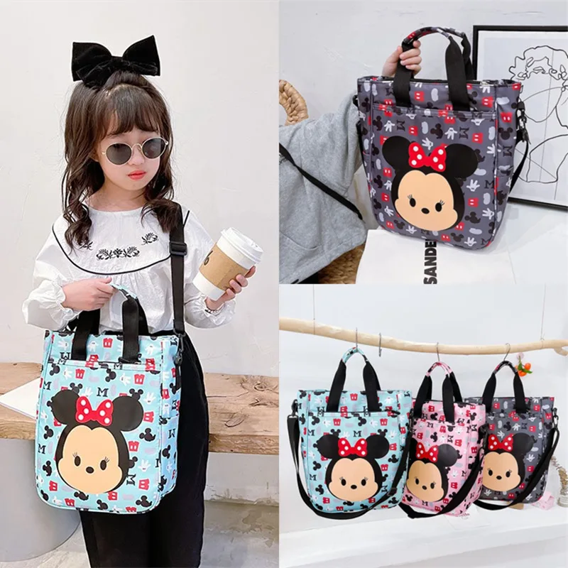 

New Cartoon Children's One-Shoulder Messenger Bag Canvas Student Tutoring Bag Schoolbag Fashion Large-Capacity Boys Girls Bags