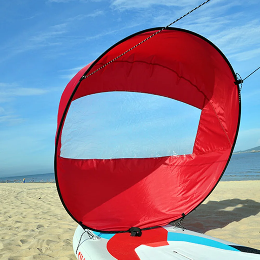 

Clear Window Sailing Easy Use Rowing Wind Foldable Downwind Durable Water Sports Boat Sail Safe Board Accessories Canoe Kayak
