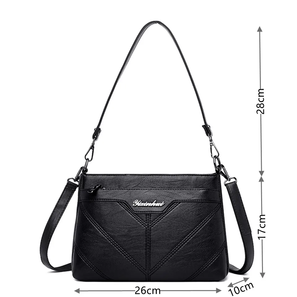 Women's Shoulder Bags Tote Long Strap High Quality PU Leather Crossbody Bags Over Female Messenger Bag Purse Handbags
