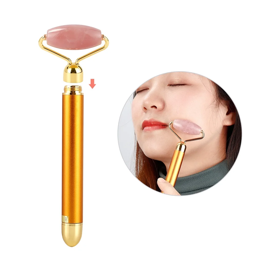 Электрический Роза кварцевый ролик уход за кожей лица для похудения Массажер