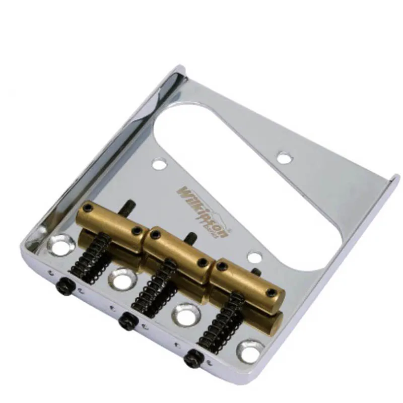 

Wilkinson WOT01 Brass Saddles Chrome Vintage Bridge For Tele Electric Guitar