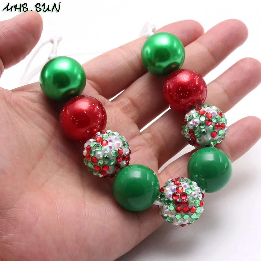 MHS. SUN рождественское стильное детское ожерелье с бусинами из жевательной резинки