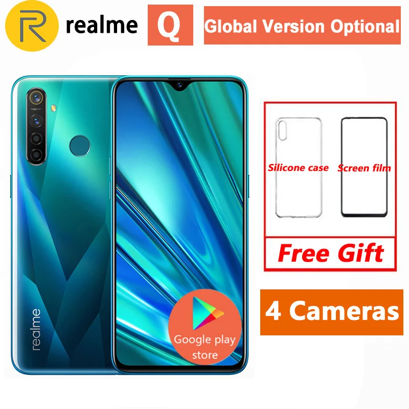 Realme realme Q not 5 pro 6 3 ''экран Snapdragon 712AIE Восьмиядерный 48MP четырехъядерный мобильный