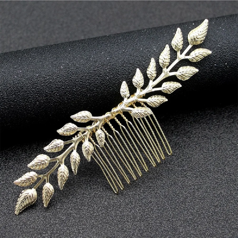 Винтажная тиара в виде листьев для свадебной вечеринки обруч волос невесты