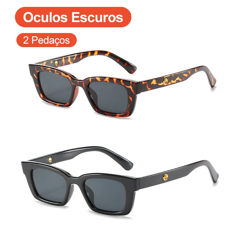 2 шт солнцезащитные очки Новые черные Дженни леопардовые Маленькая оправа