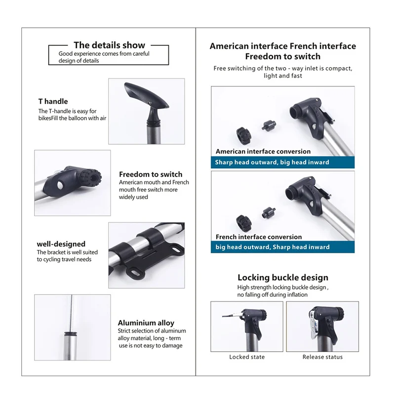 

Mini Bicycle Pump Portable Pump Hand-Held Pump Sports Outdoor Accessories