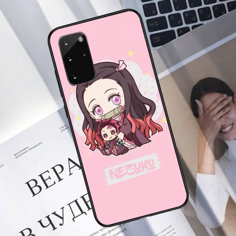 

Kamado Nezuko Kimetsu No Yaiba Demon Phone Case For Samsung A40 A31 A50 A51 A71 A20E A20S S8 S9 S10 S20 Plus note 20 ultra