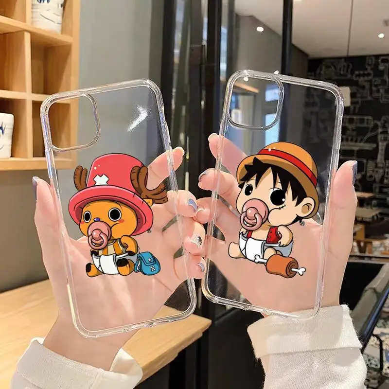 

anime cute funny one piece Phone Case Transparent for iPhone 6 7 8 11 12 s mini pro X XS XR MAX Plus SE cover funda