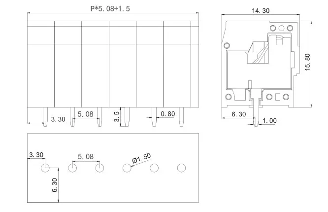 KF239 5,08 2P~ 12P PCB Пружинные клеммные блоки 5,08 мм 2PIN~ 12PIN Феникс контакт DEGSON KEFA YANNIU
