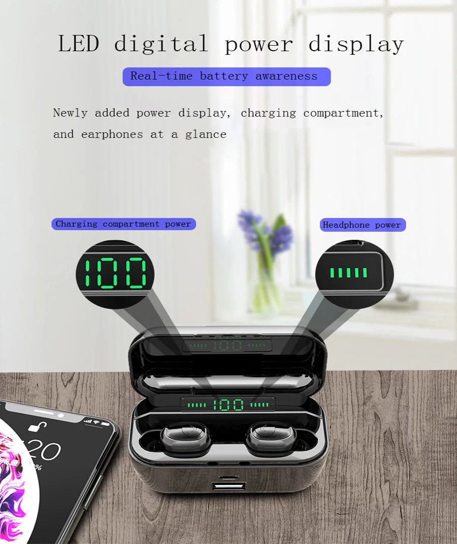 IPX7 водонепроницаемые Bluetooth наушники 8D стерео беспроводные наушники гарнитура с 3500 мАч power Bank G6s TWS 5,0 Bluetooth наушники