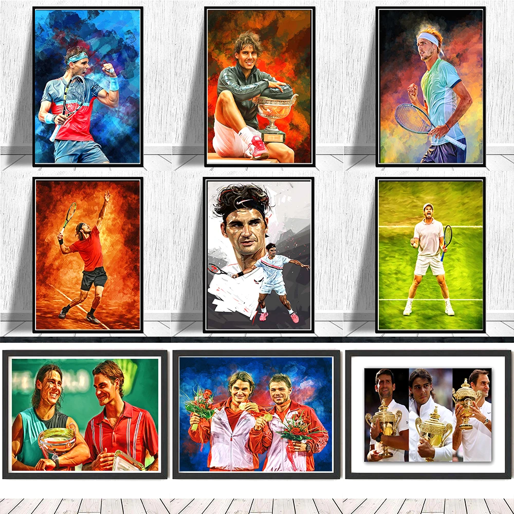 Картина на холсте Рафаэль Надаль Роджер Федерер | Дом и сад