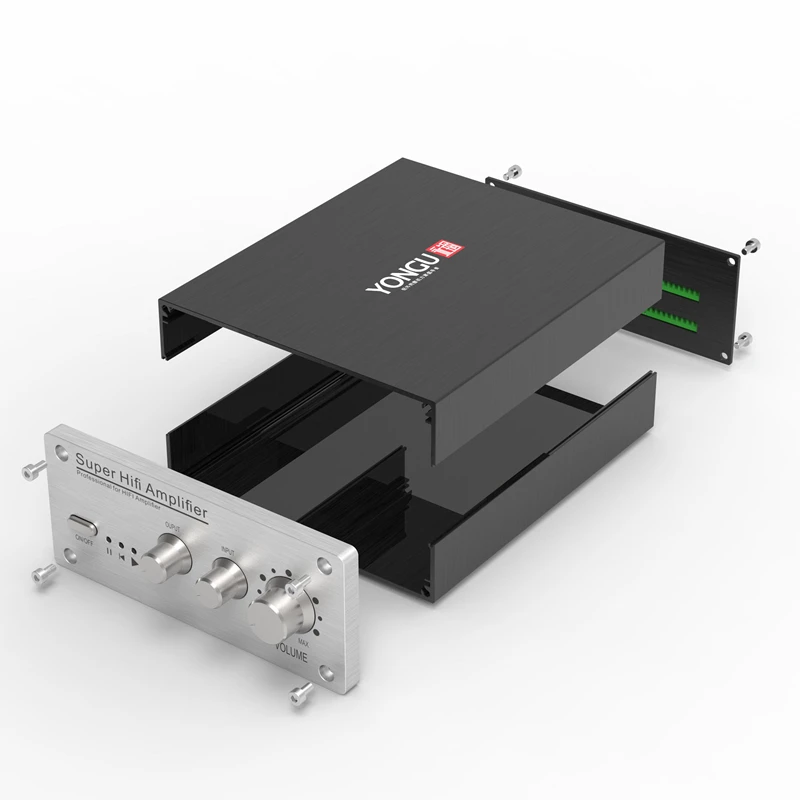 H23 2017 Hot sale 125*51*180/4.8''x1.77''x5.9''(wxhxl)mm Customized clear anodized extruded large aluminum enclosures |