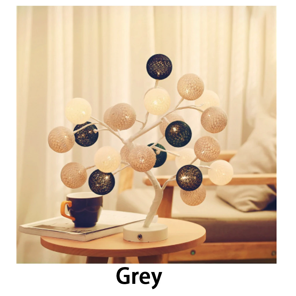 Хлопковый шар лампа для дерева креативный подарок на день рождения ротанговый