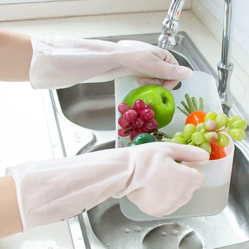 

Female Waterproof Rubber Latex Dishwashing Gloves Kitchen Durable Cleaning Housework Chores Dishwashing Tools 10 Pairs