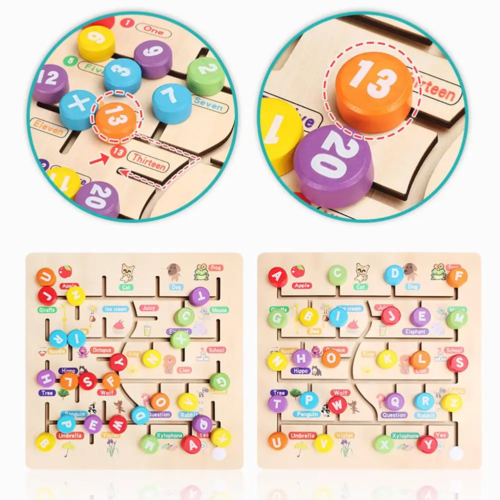 Wooden ABC Alphabet Game Toddlers Puzzle Learning Toys Developmental Activity Encourages Fine Motor Skills And Color Recognition | Игрушки и