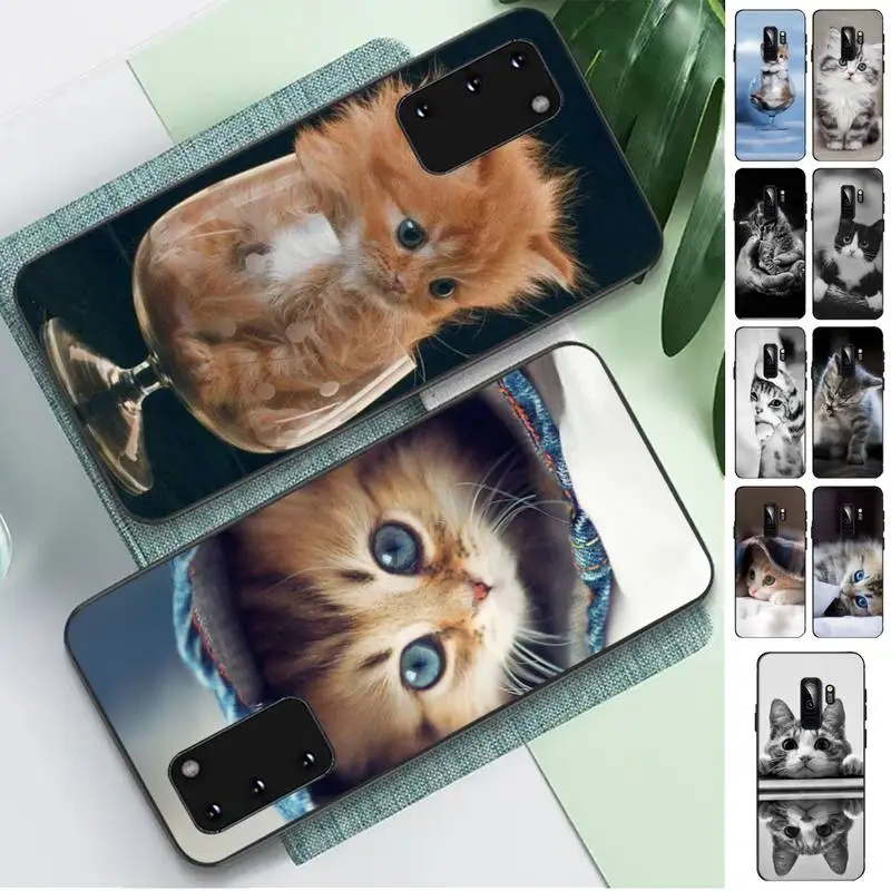 FHNBLJ смешного котенка кота чехол для телефона Samsung S 4 6 7 5 8 9 10 20 рlus lite край S10