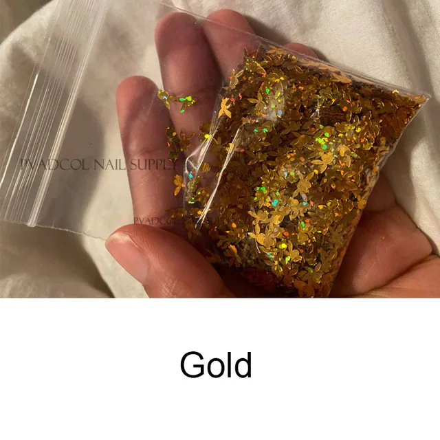 Голографический 3D блеск для ногтей с головой кролика 20 г | Красота и здоровье