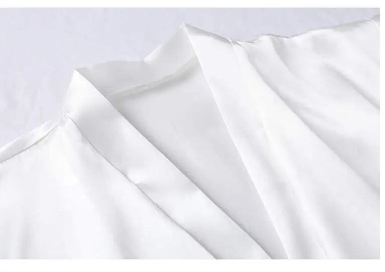 Простые короткие халаты сексуальный женский халат невесты/невесты атласные