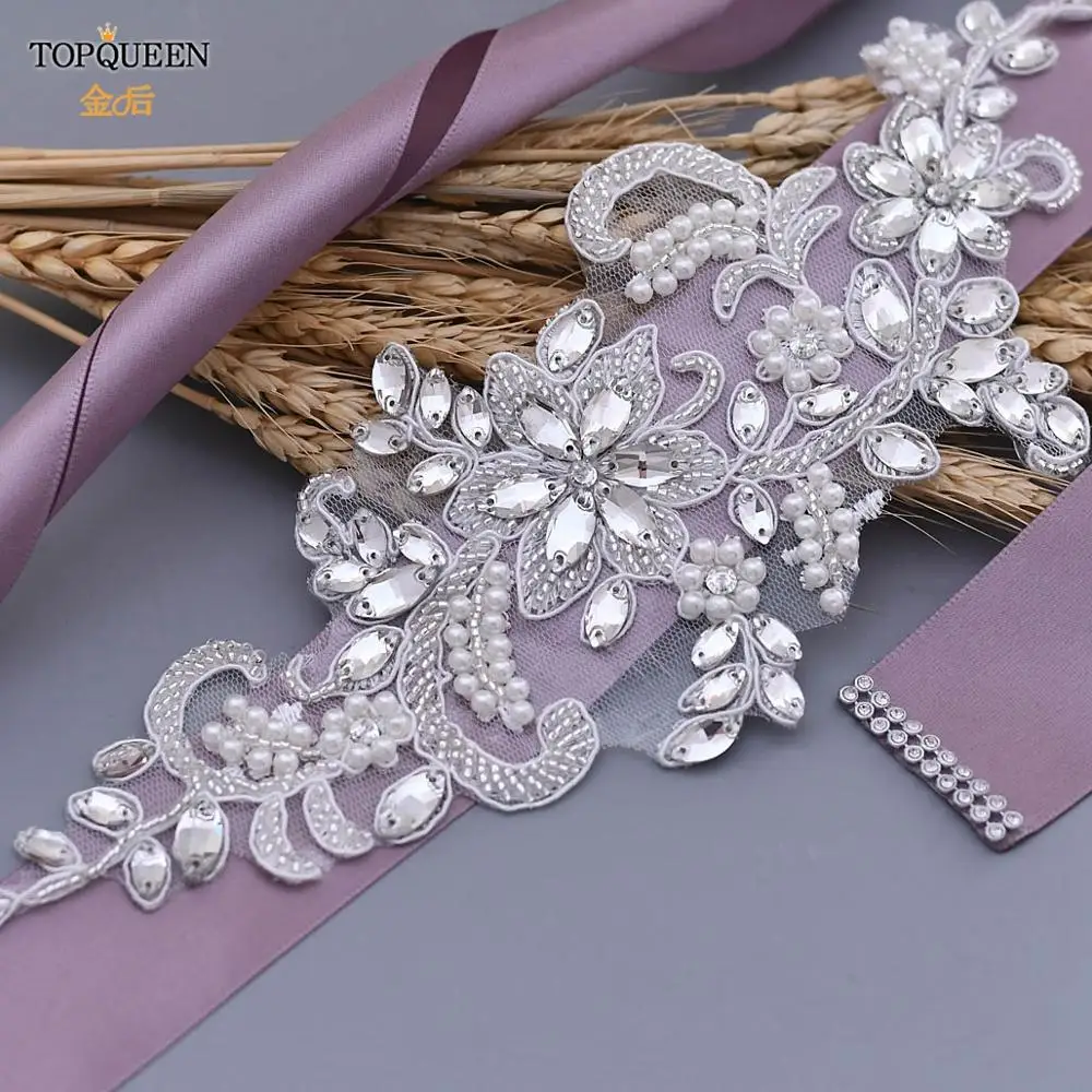 TOPQUEEN S74 Необычные ремни для женского платья украшенные бисером стразы аппликация