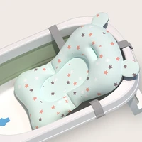 portable baby bathtub pad non slip bath tub shower seat mat foldable newborn support cushion baby bath seat floating water pad