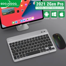 GOOJODOQ Bluetooth Keyboard For iPad Tablet Smartphone Wireless Keyboard And Mouse For Xiaomi Samsung Huawei Teclado Sem Fio