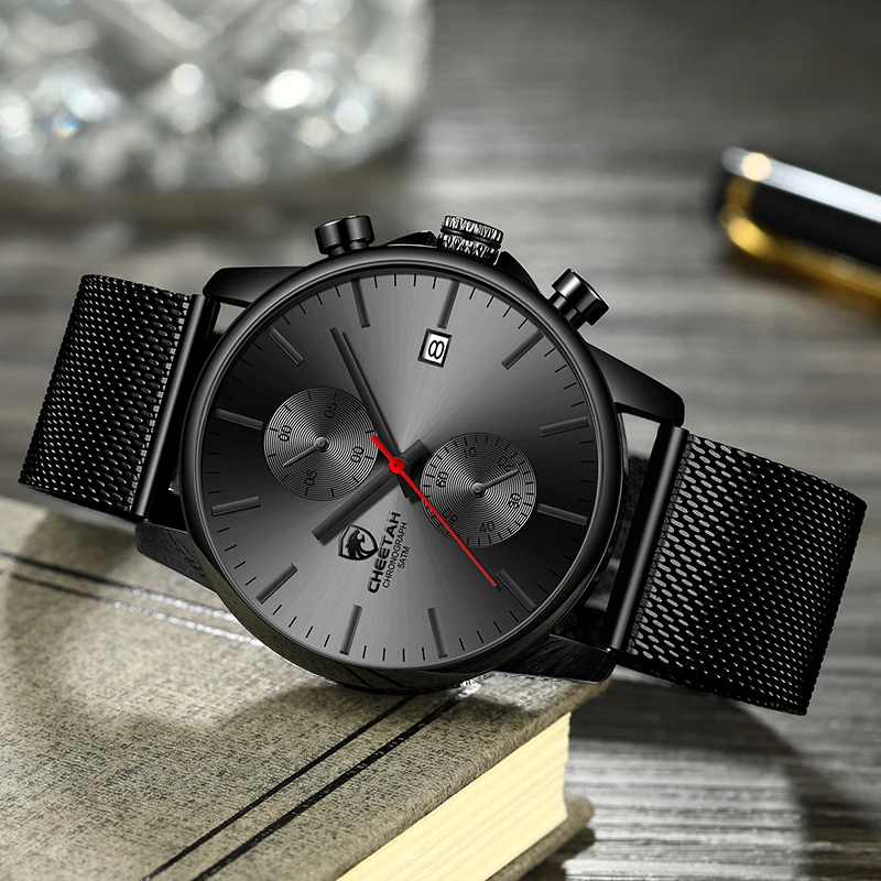 Часы наручные мужские кварцевые люксовые брендовые деловые водонепроницаемые