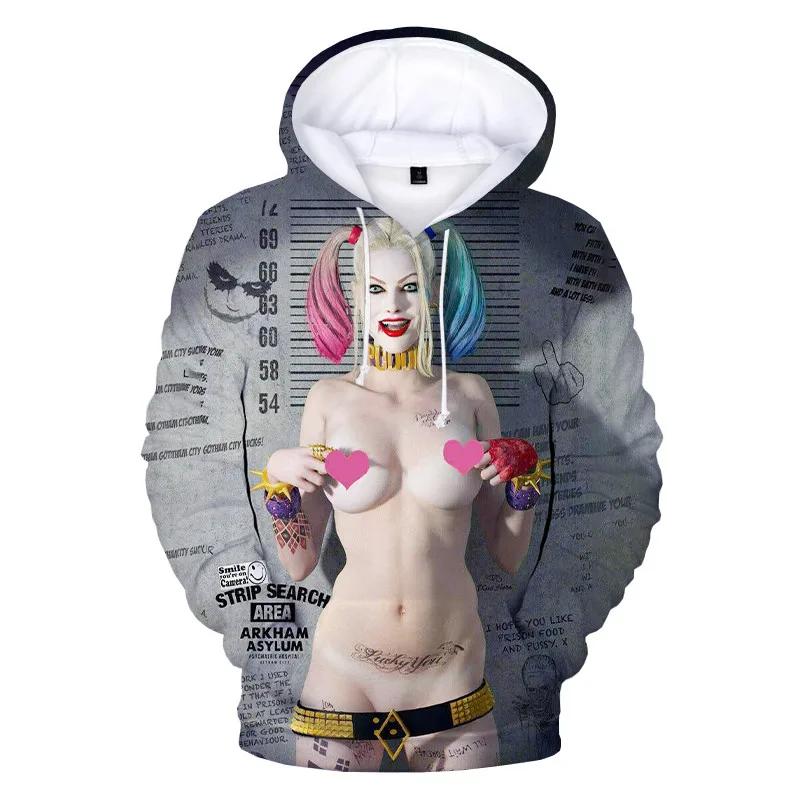 Толстовка Мужская/женская с капюшоном Модный свитшот 3d фильмом Джокер клоун