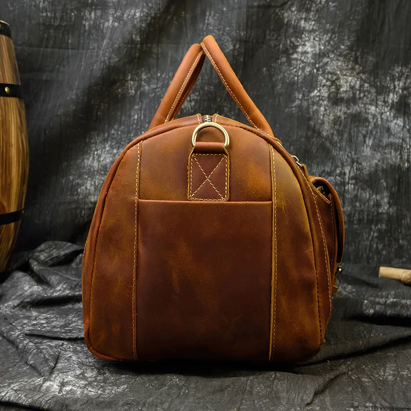 Мужская Дорожная Спортивная Сумка из натуральной кожи с карманом для обуви 20