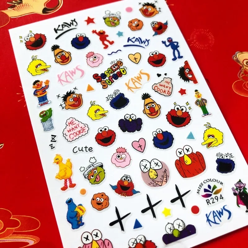 

Cartoon Cat and girl3D Back glue Nail decal Nail sticker Nail decoration Nail art Nail tool Nail ornament CA022