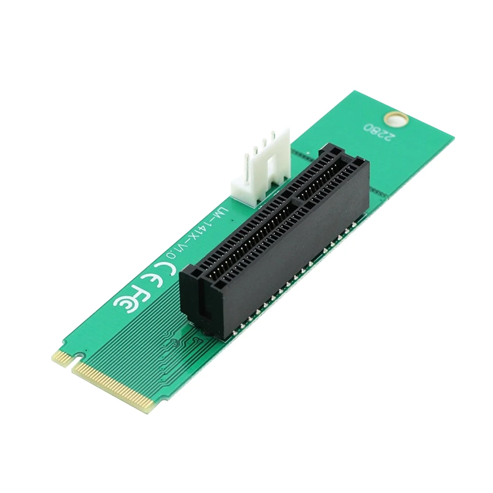 Переходник NGFF M.2 M Key к PCI-E 4X переходник 2260 2280 порт SSD PCIE Mining на с 4-контактным кабелем