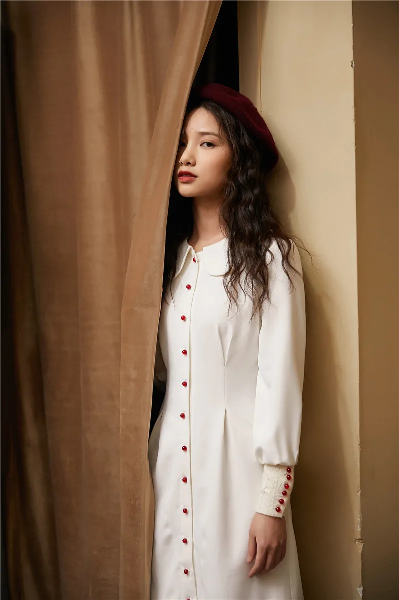 LANMREM 2020 новая весенняя и летняя модная женская одежда с отложным воротником