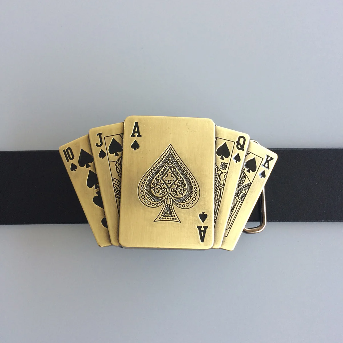 Новинка Классическая бронзовая Пряжка для казино Royal Flush Spade в наличии США - купить