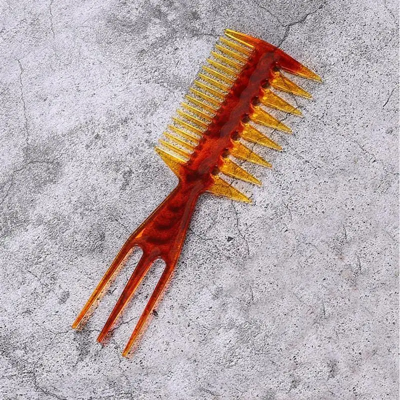

1Pc Retro Style Wide Tooth Comb Men'S Vintage Oil Hair Salon Back Barber Comb Hairstyling Fork Beard Tools Accessories Hair G9Z1