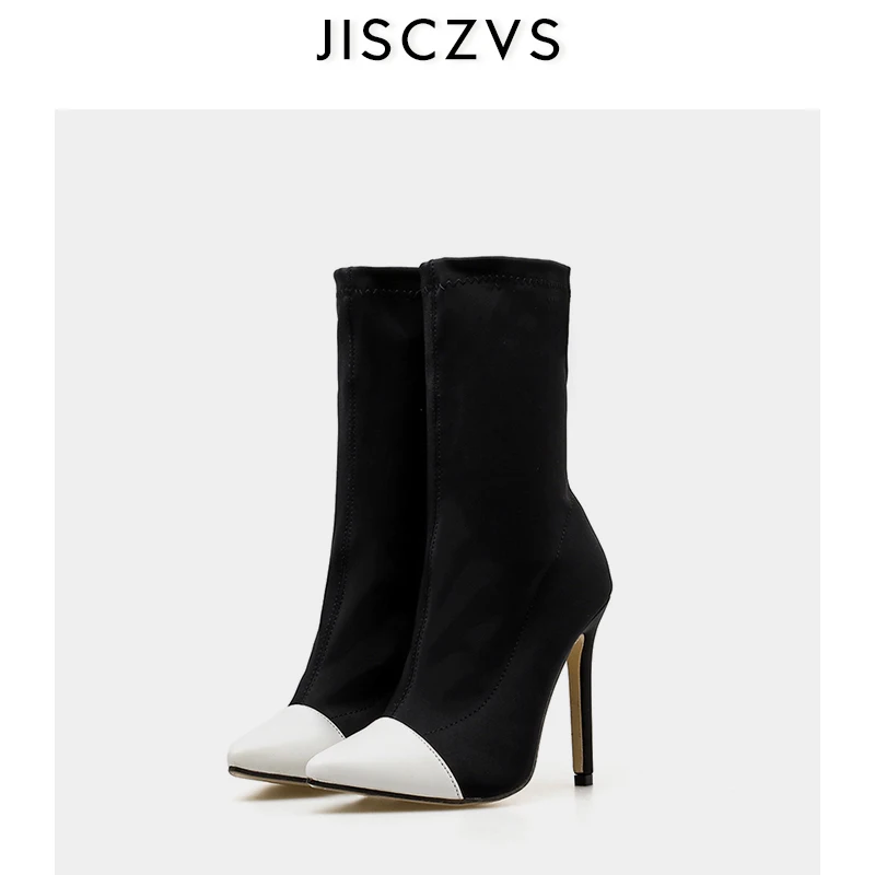 Зимняя обувь женские ботинки женская черного цвета на высоком каблуке