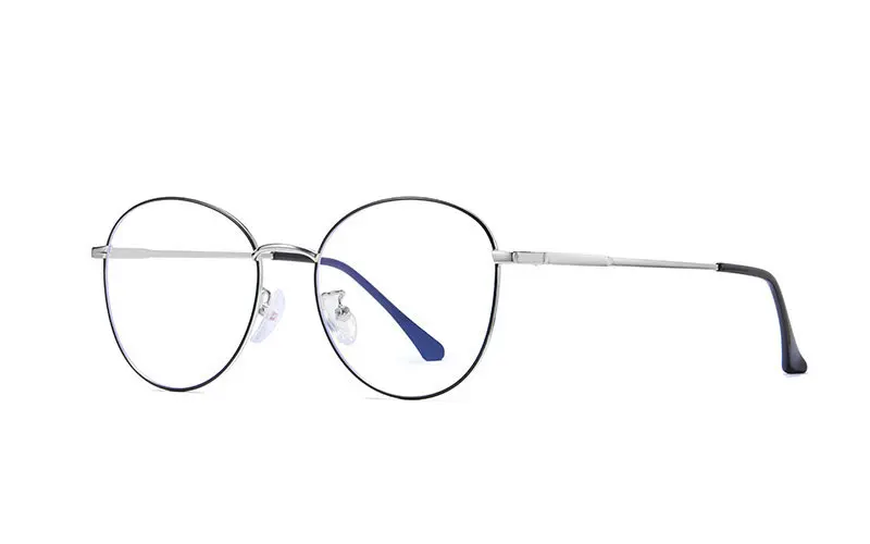 VANLOOK Computer Glasses Round Anti Blue Ray Light Blocking Fashion Metal Eyeglasses Frame Men Women Clear Lens Anti Radiation