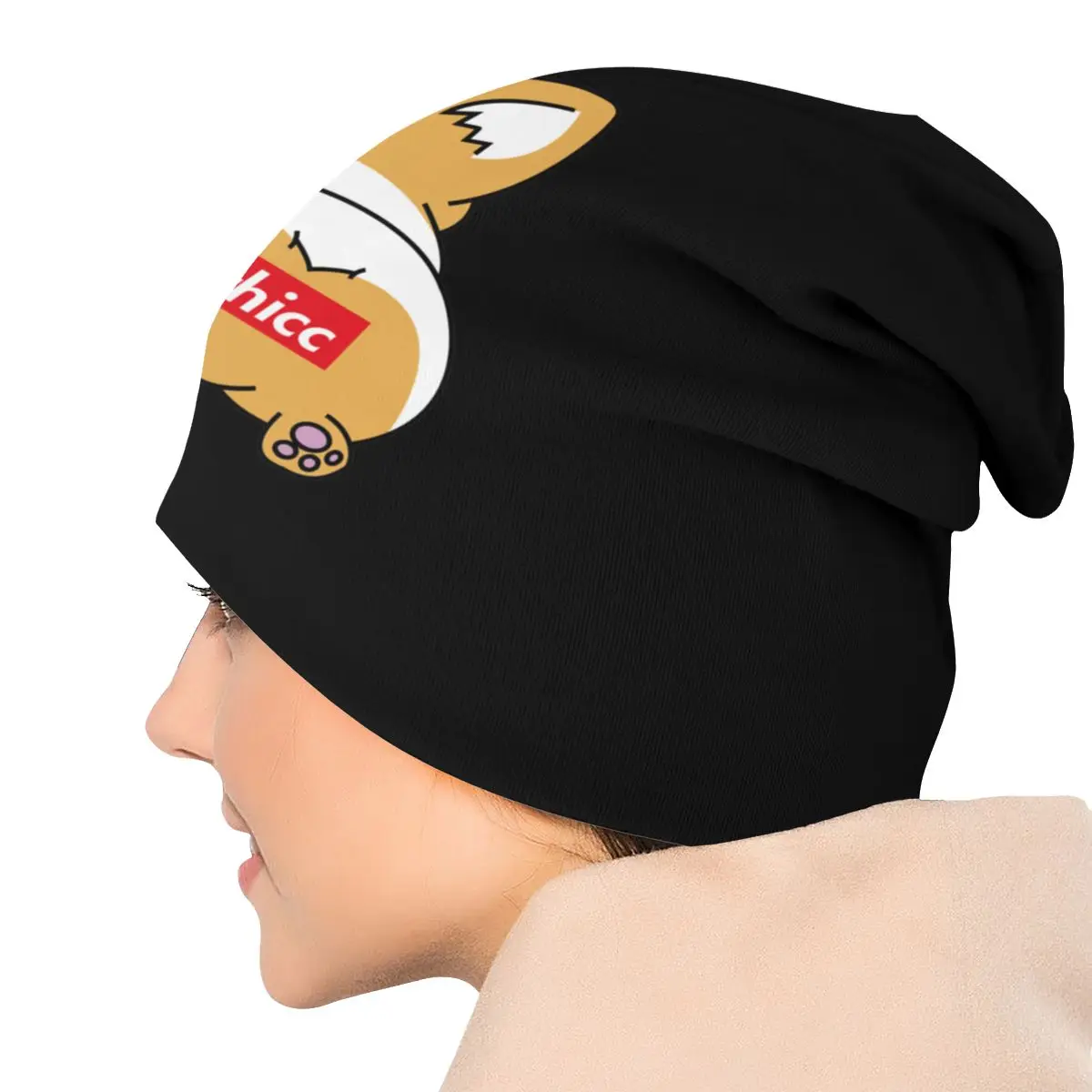 Шапка-бини Thicc унисекс теплая вязаная шапка в стиле хип-хоп для взрослых осени и