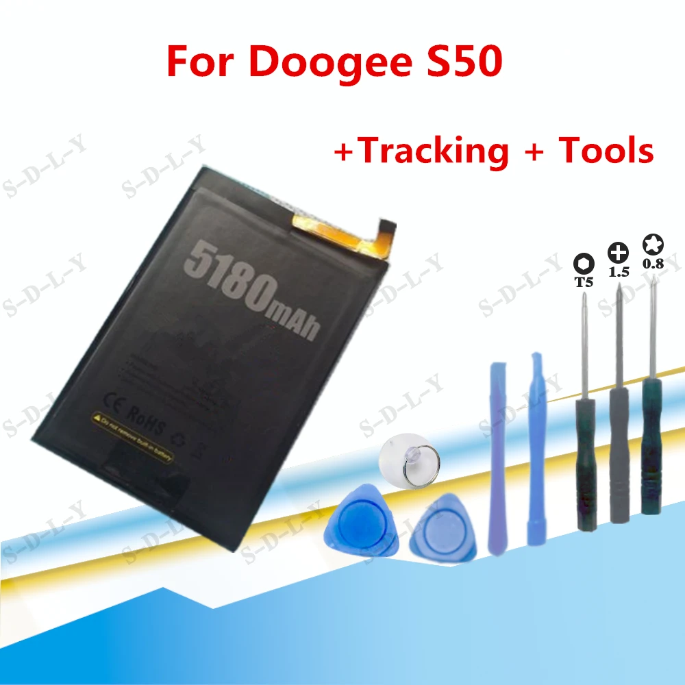 

3.8V 5180mah For Doogee s50 Cellphone batteries Doogee-s50 Battery +Tracking + Tools