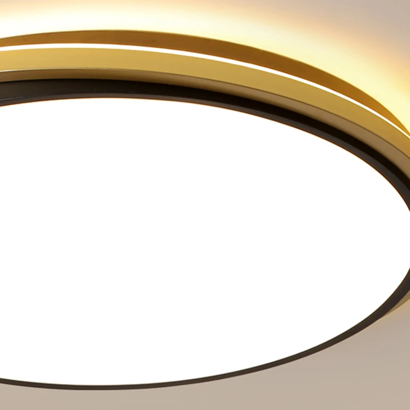 

Nordic modern minimalist ceiling lamp personality creative round bedroom lamp black gold room lighting