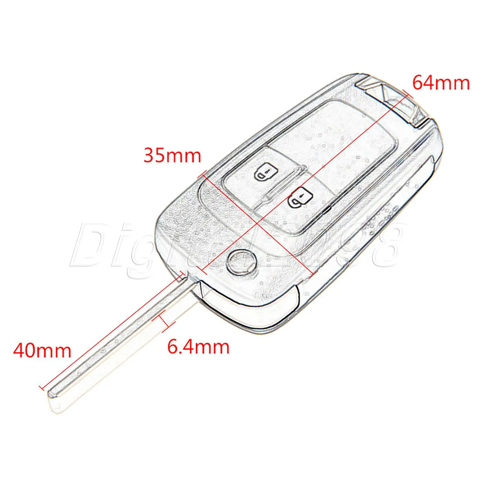 Yetaha авто Замена 2 кнопки флип складной автомобиль дистанционного ключа чехол Fob