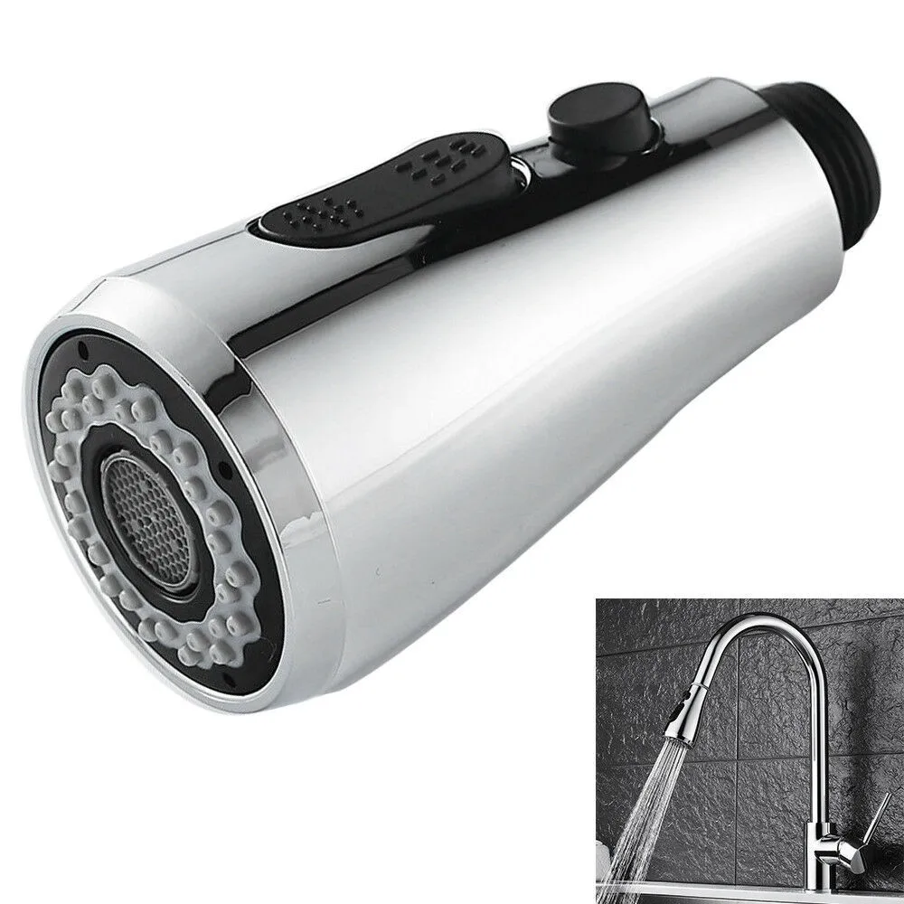 

Kitchen Spray Head Male Thread Mixer Pull Out Replace Silver Universal