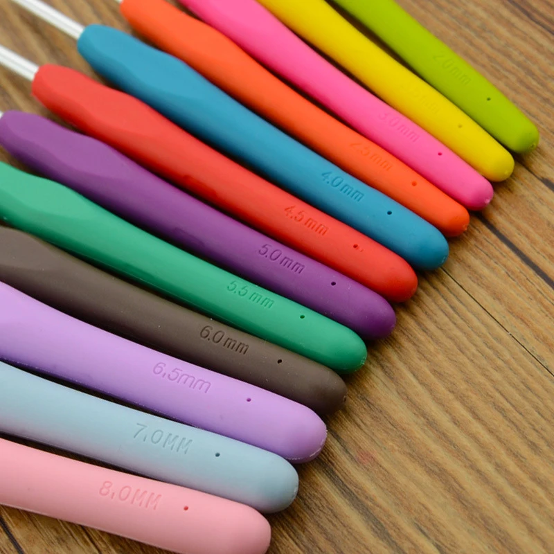 Цветное вязание крючком 2 0 мм-10 мм Высококачественная цветная мягкая ручка набор