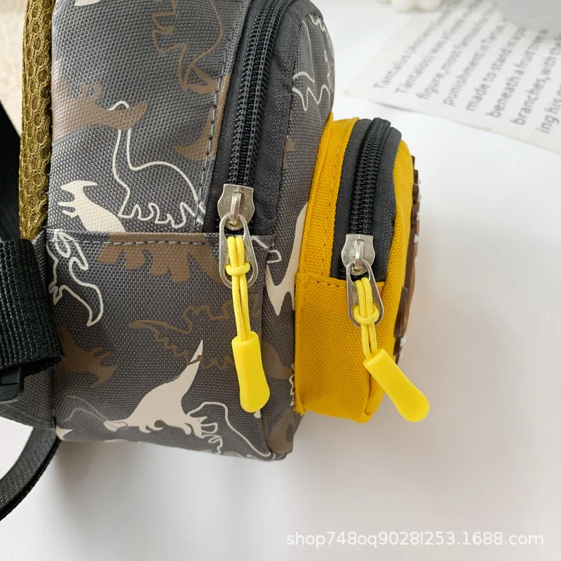 Kid Crossbody Bag Chest Bag Cute Girl Boy Cartoon Dinosaur Print Children Belt Bag Baby Zipper Messenger Waist Bag