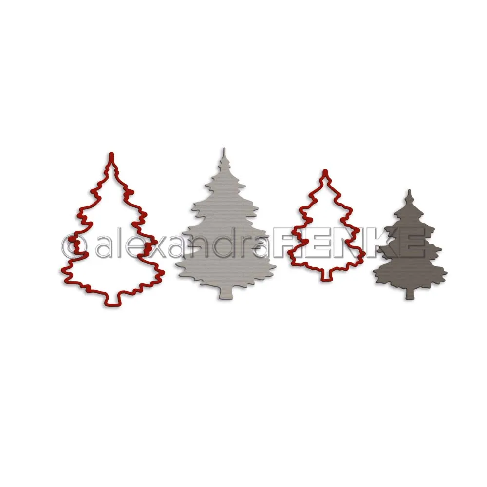 

2021 New Arrival Fir Trees Metal Cutting Dies Scrapbooking Diy Embossed Mould Make Paper Card Album Craft Template Cut Die