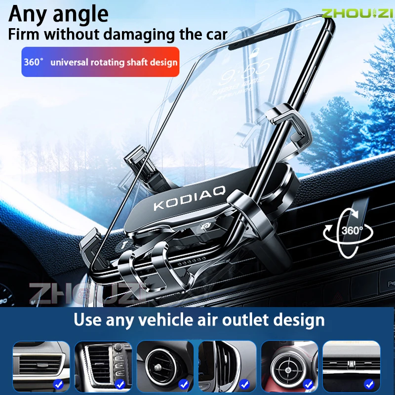 car mobile phone holder air vent mounts gps stand gravity navigation bracket for skoda kodiaq gt 2017 2018 2019 2020 accessories free global shipping