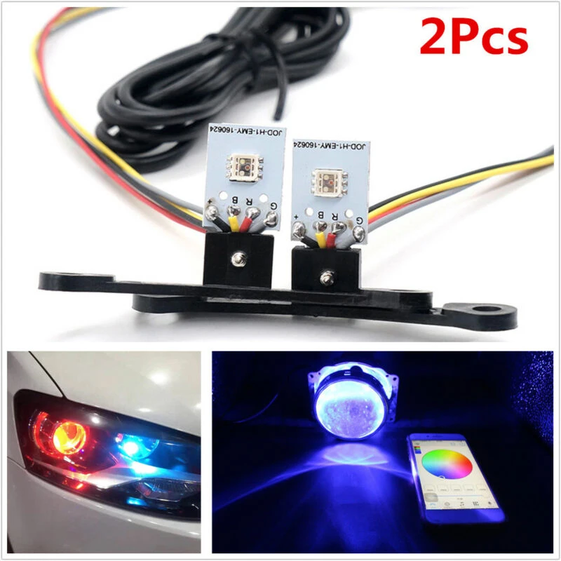 

Set Demon Eyes RGB Bulbs LED Light 2pcs Light Devil Bluetooth Headlight