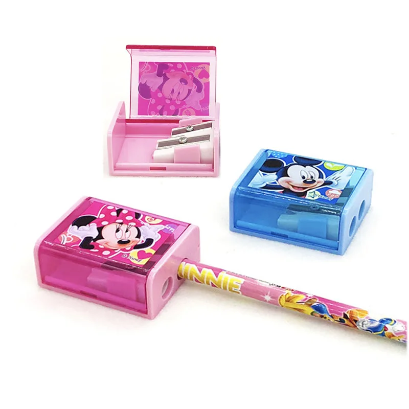 Дисней Микки Минни 2 отверстия точилка для карандашей студентов Маус мультфильм