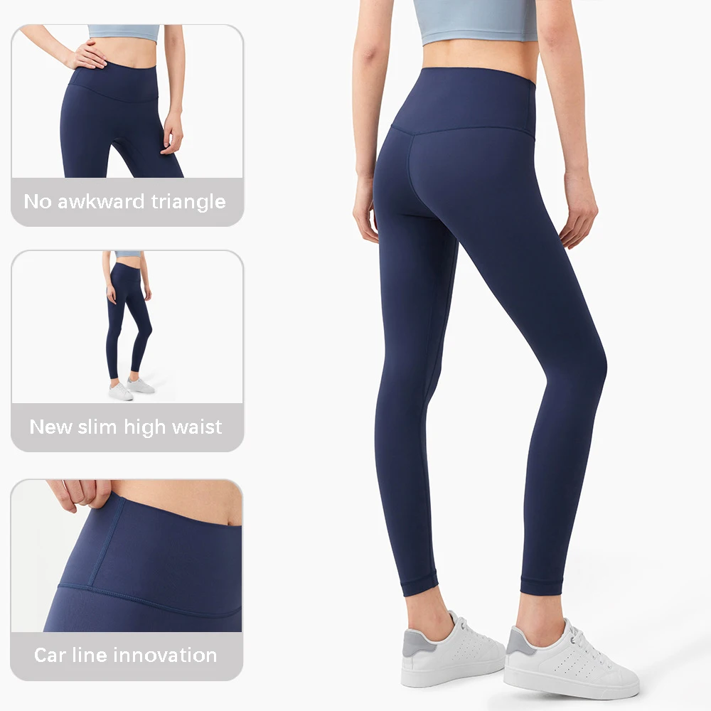 Lulu Yoga High-waisted Leggings Breathable Women's Pants Gym Fitness Sport Seamless Leggings Jogging Peach Hip Slim Sweatpants