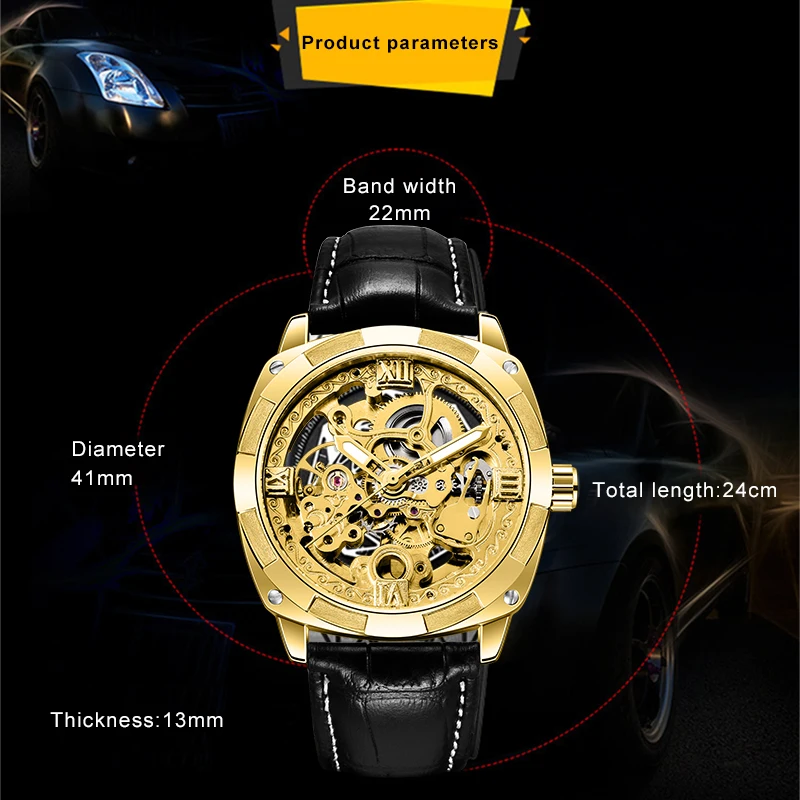 Лидирующий бренд Роскошные FORSINING для мужчин автоматические механические часы